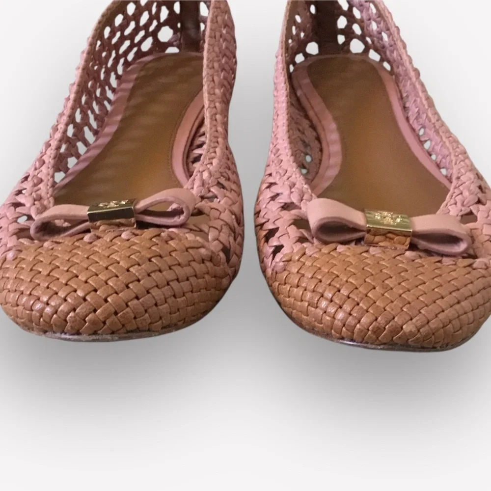 Tory Burch Carlyle Woven Ballerina Flats